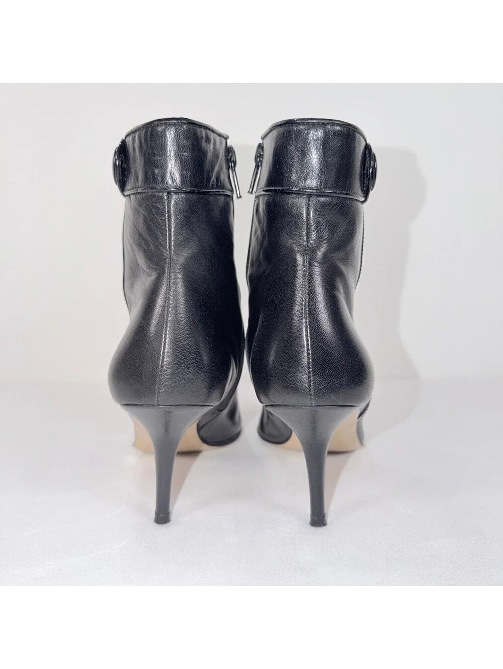 Y2K Coach Sonya P552 Black Leather Ankle Boots Made in Italy 7.5